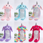 丨 Women's Cute Fluffy Plush Hat Movable Ears