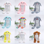 丨 Women's Cute Fluffy Plush Hat Movable Ears