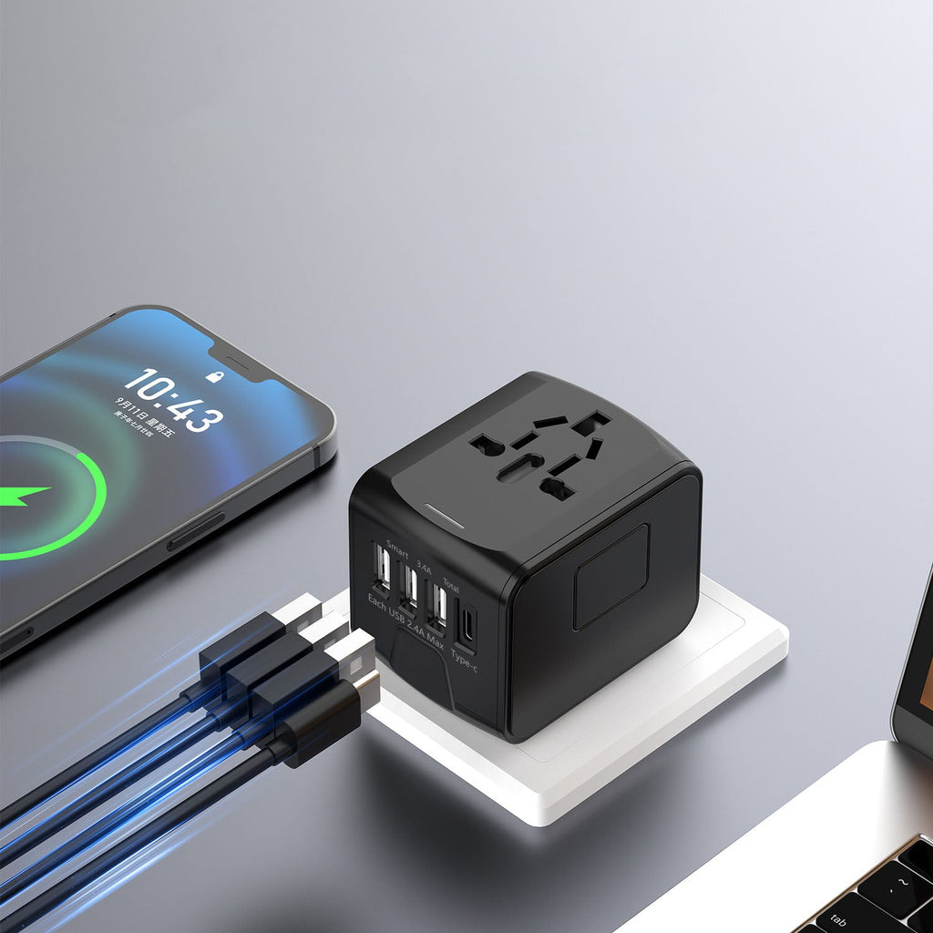 丨 Multi-function Travel Charger Stand USB & Type-C Ports ABS