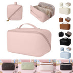丨 Portable Travel Cosmetic Bag Large Capacity High-value PU Leather