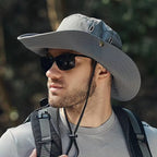 丨 Men's Large Head Circumference Sunscreen Waterproof Fisherman Hat
