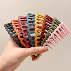 Stylish Matte Face Wash Headband with Teeth for Anti-Slip