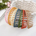Stylish Matte Face Wash Headband with Teeth for Anti-Slip