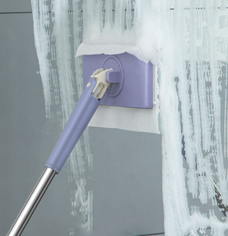 Multi-functional Household Mop with Clip-on Cloth