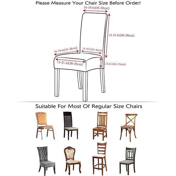 Waterproof elastic cover for dining chairs