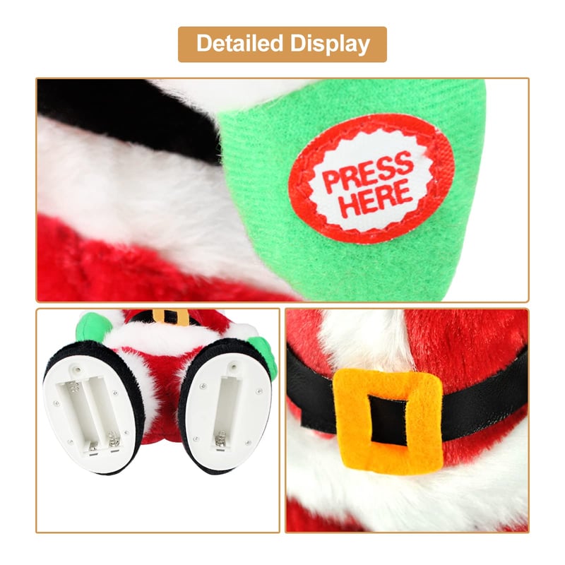 Dancing & Singing Santa Claus | Movable Santa Figure with Music | Fun Christmas Decoration & Gift Idea