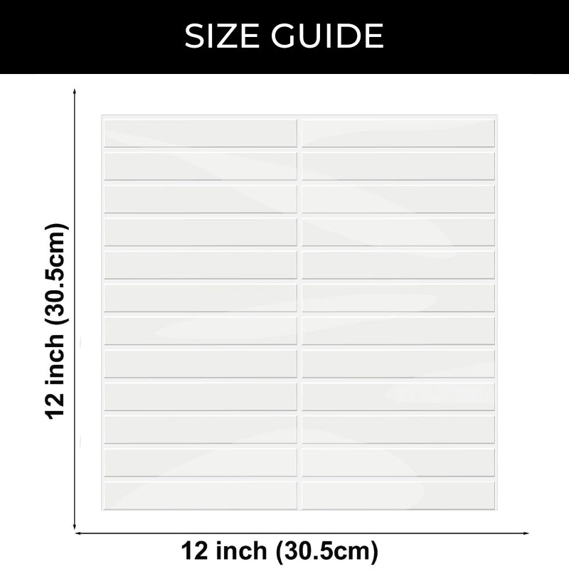 Self-adhesive 3D DIY Kit Kat tiles in glossy white