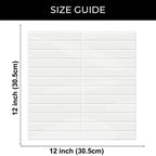Self-adhesive 3D DIY Kit Kat tiles in glossy white