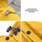 Stylish waterproof adjustable reflective stripe dog rain jacket with hood