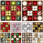 Christmas Tree Baubles Set – Plastic Hanging Ornaments