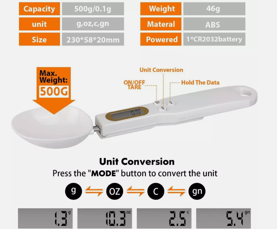 Digital Measuring Spoon — Precise Kitchen Scale for Accurate Cooking