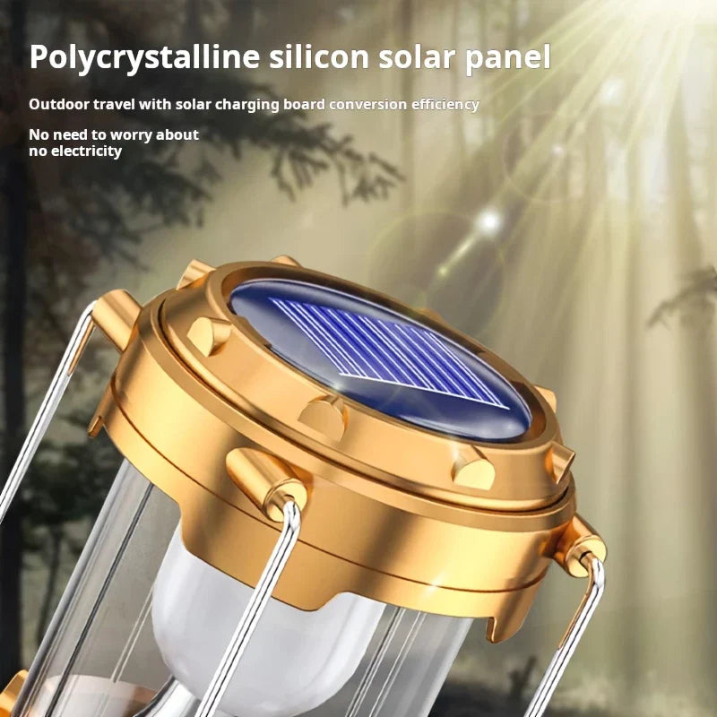 Solar Camping Lamp with USB Charging – Portable LED Lantern for Outdoor Activities and Emergencies