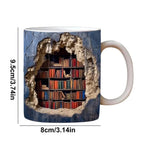 3D-Bookcase-Ceramic-Mug for Book Lovers