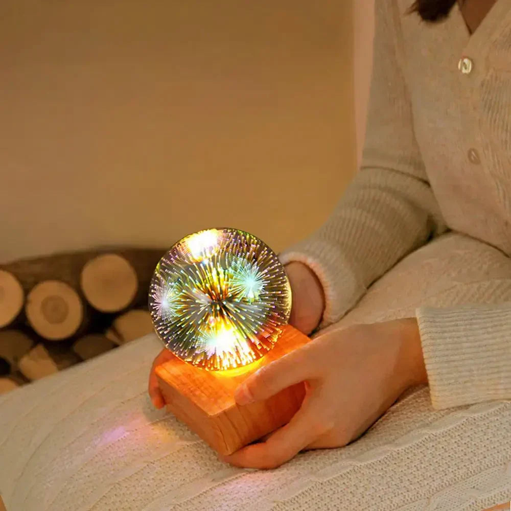 Elegant Crystal Ball Lamp with 3D Effect