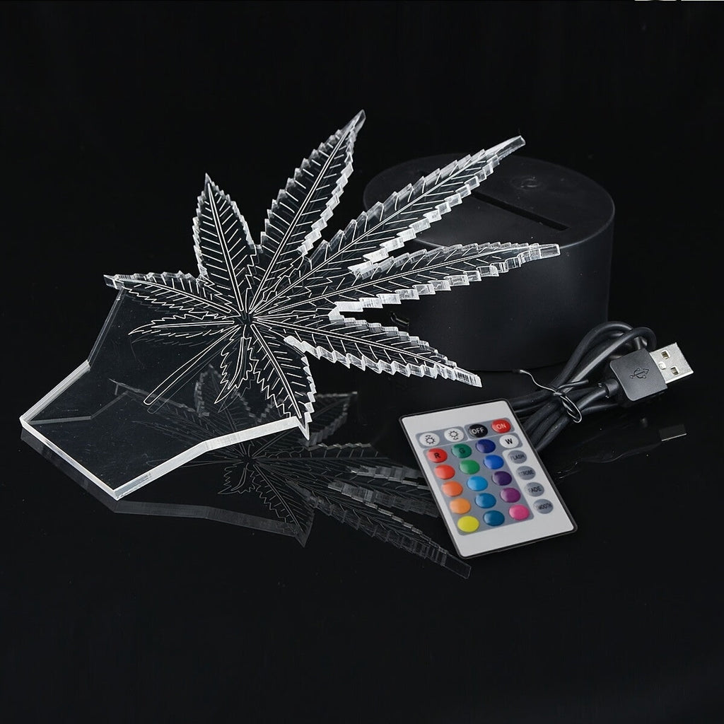 GlowBud - 3D Hemp Leaf Lamp
