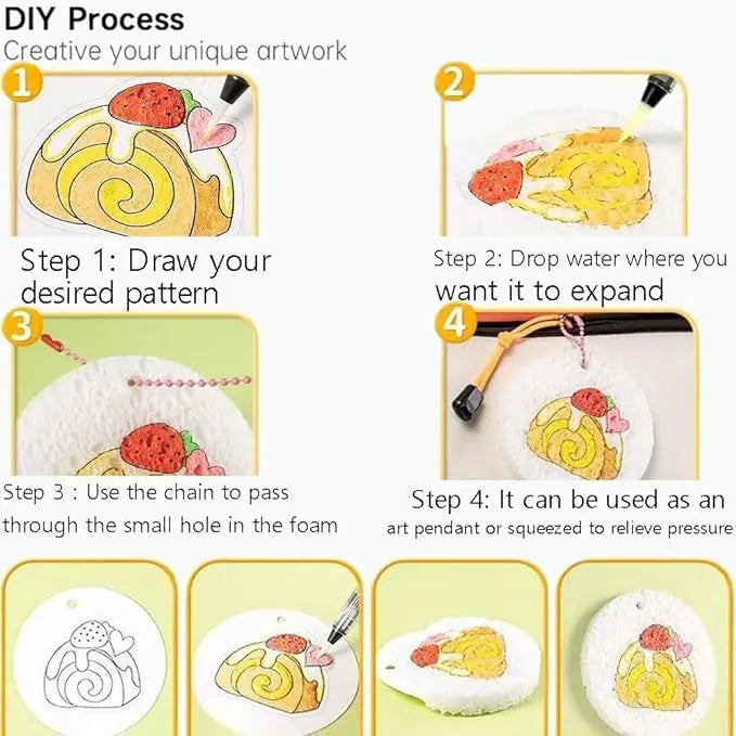 3D painting set with foam texture for vibrant artworks