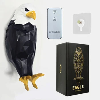 3D Eagle Wall Light | Patriotic LED Lamp | PETG Material | Warm White Illumination