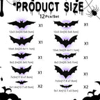 3D flying Halloween bat wall decorations