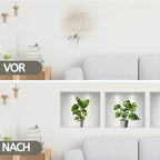 3D self-adhesive plant sticker set