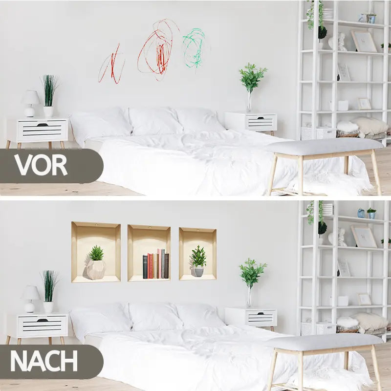 3D self-adhesive plant sticker set