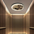 3D LED Wall Light Moon Black | Ceiling and Wall Lamp