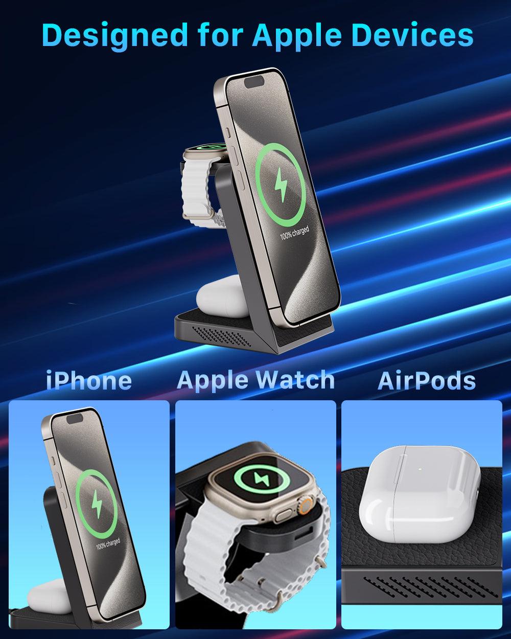 LuxCharge Elite Wireless Hub | 3-in-1 fast charging solution for seamless convenience