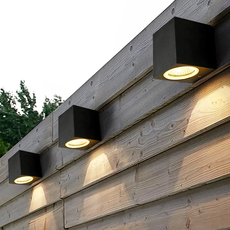 Modern Outdoor Wall Lamp LED Black