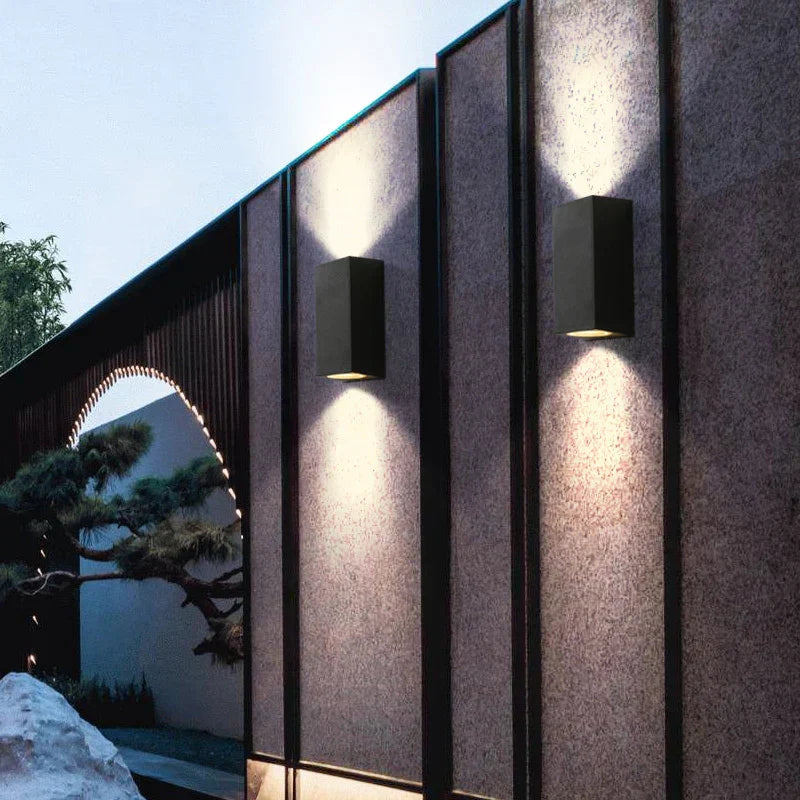Modern Outdoor Wall Lamp LED Black