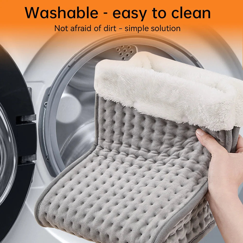 Soft Plush Electric Foot Warmer with Adjustable Temperature