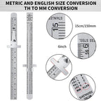 Stainless Steel Ruler with Removable Clip