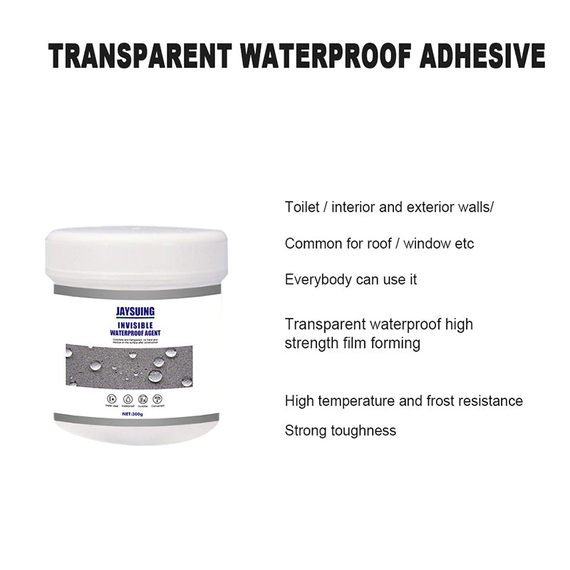Transparent waterproof coating agent