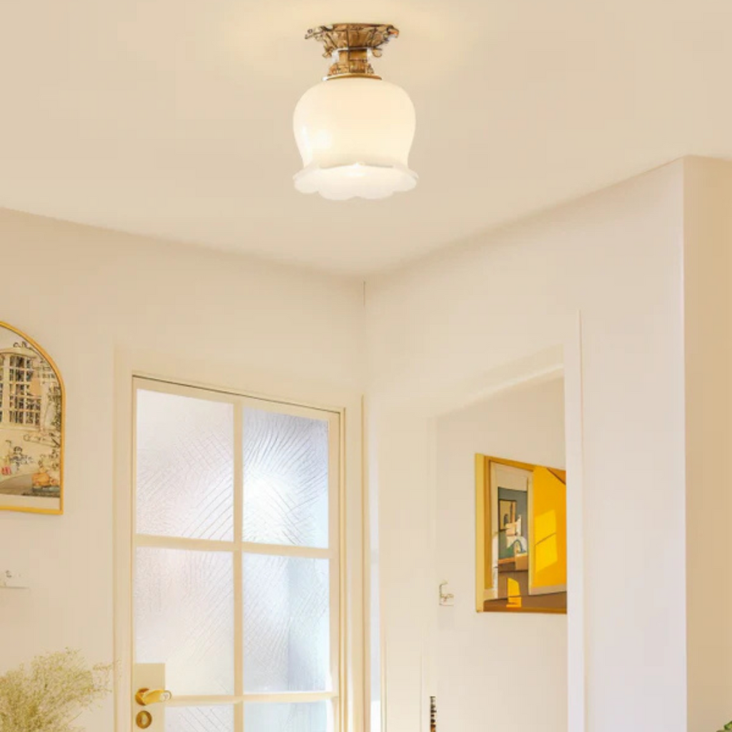 Vintage Ceiling Lamp In Flower Shape