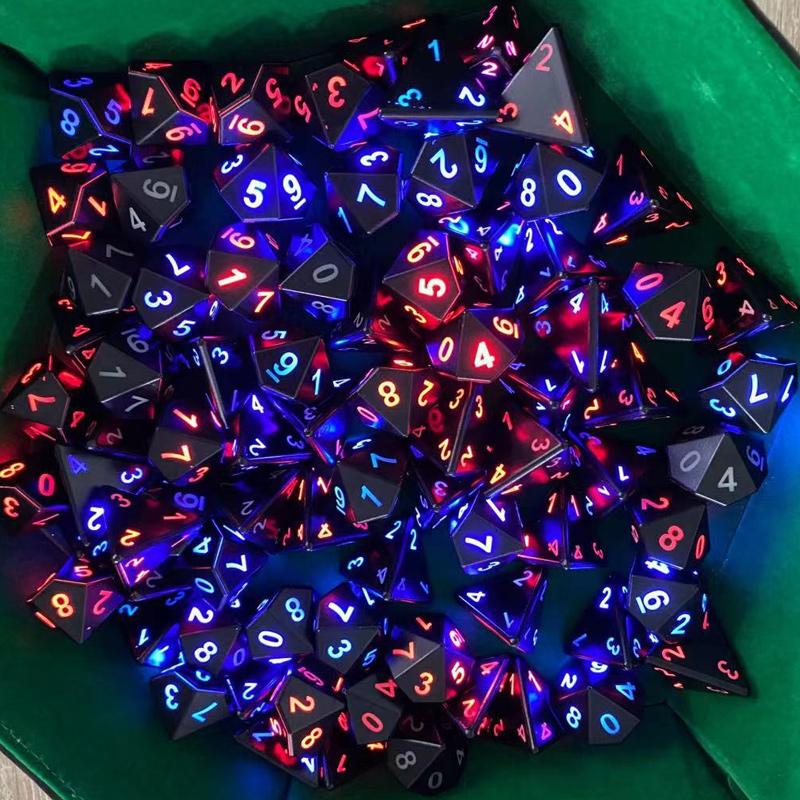 Polyhedral Glowing Dice Set (7 pcs)