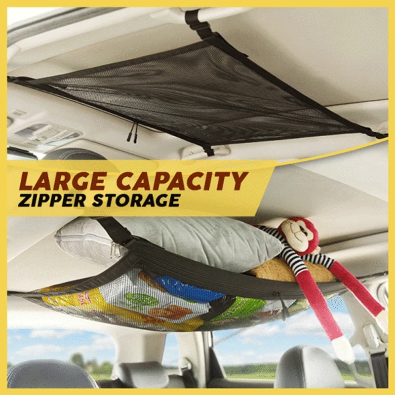 Car blanket storage net