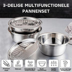 Master Chop - Stylish 3-in-1 Cutting Drawer made of stainless steel