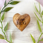Small Pocket Hug Wooden Heart Token