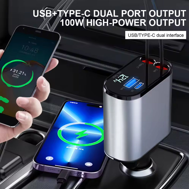 Four-in-One Car Phone Charger