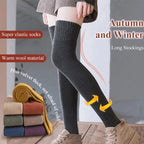 Plush mid-high stockings