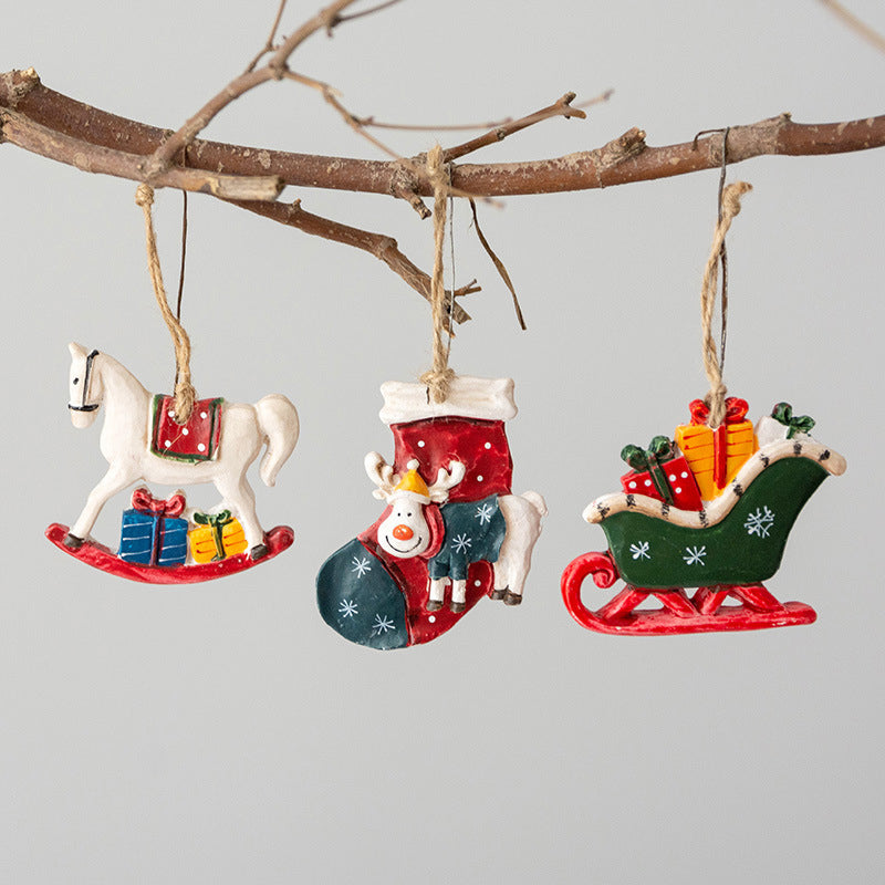 Christmas Tree Hanging Resin Ornament Pendant