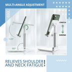 Folding Phone and Tablet Stand with Adjustable Height and Angle