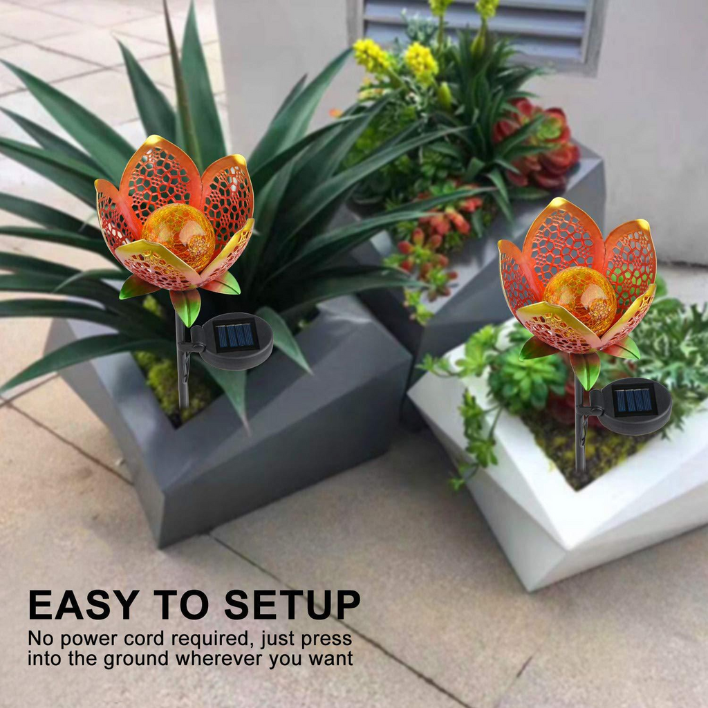 Solar Garden Light Lotus Flower – Decorative LED Outdoor Lighting for Garden and Yard