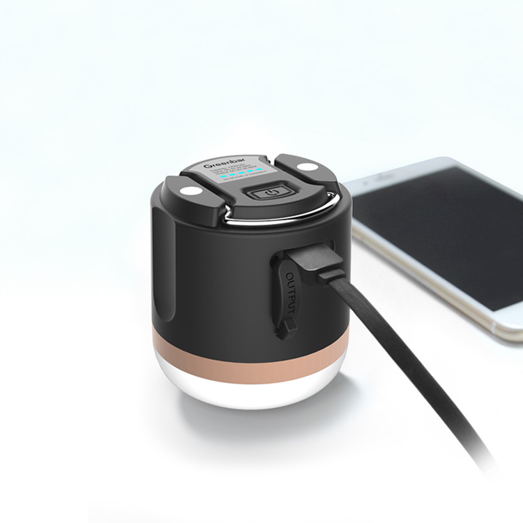 Portable LED Camping Lamp with Power Bank – Rechargeable, USB Connection, for Outdoor & Emergencies