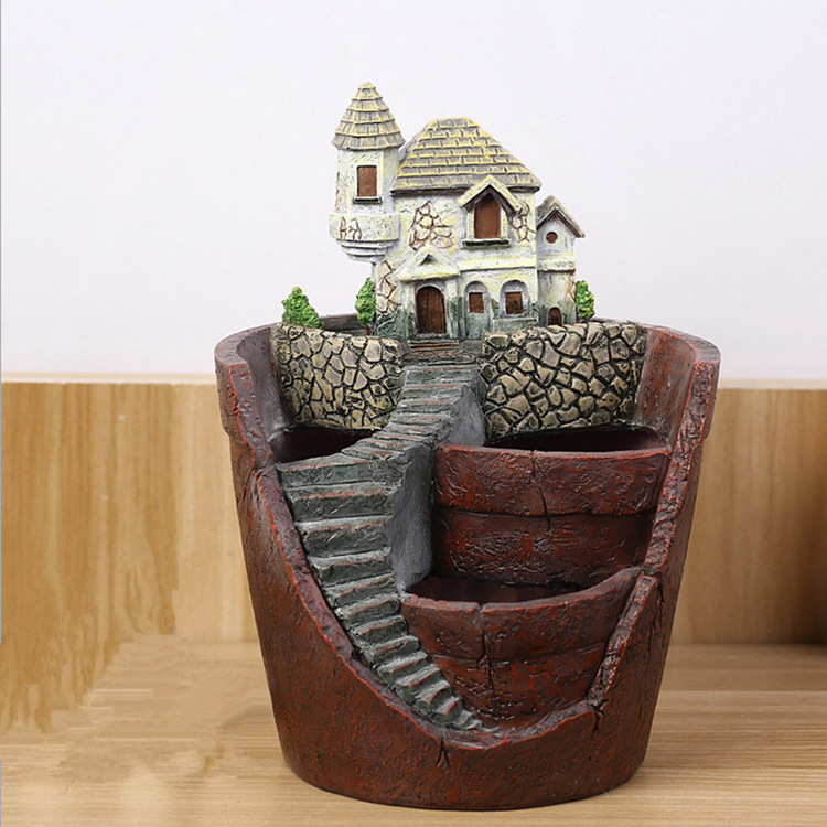 Succulent decorative flower pot for mini garden – Bonsai planting pot for micro landscape and garden