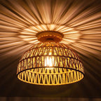 Bohemian Natural Woven Hemp Rope Pendant Light