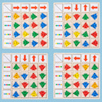Wooden Table Color Direction Game For Kids