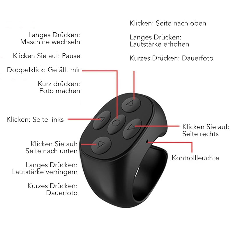 Wireless Bluetooth Remote Control Ring
