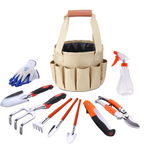 Garden Tool Set with Carrying Bag – 10-piece Set for Garden Care