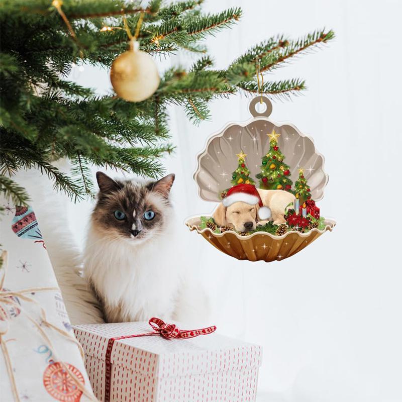 French Bulldog - Sleeping Pearl in Christmas Double Ornament