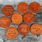 Funny Leather Coasters