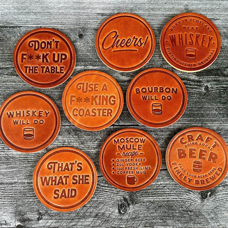 Funny Leather Coasters